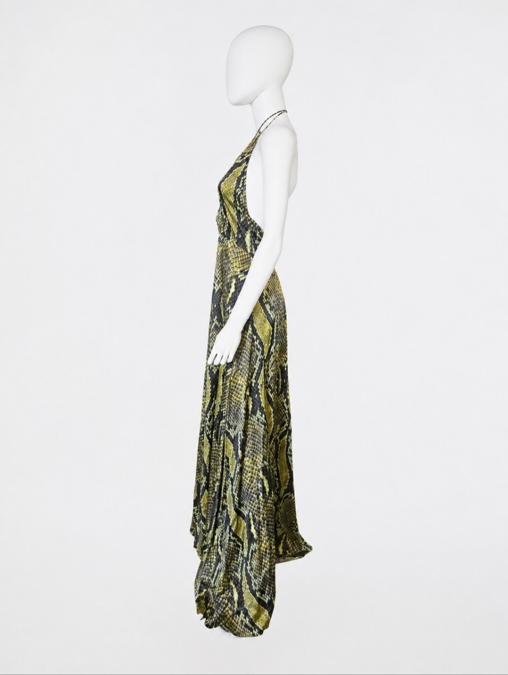 ADRIANA IGLESIAS | Runway Snakeskin Halter Gown Sculptural Evening Dress EU36 - Picture 6 of 12